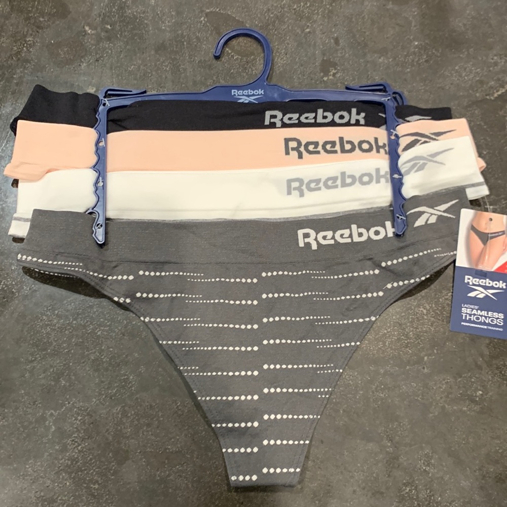 Ladies Reebok Seamless Performance Training Thongs  4-Pack